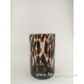 leopard patterns embellishments jardiniere glass vase